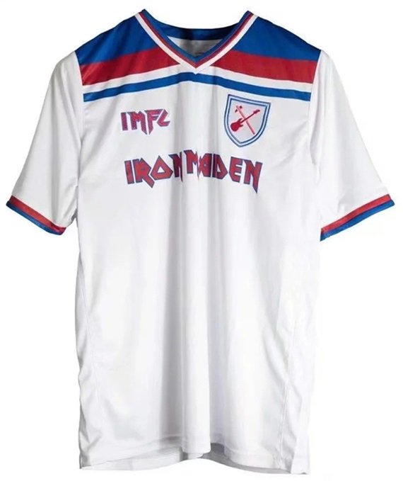 Camisa West Ham 2021 2022 Iron Maiden Branca